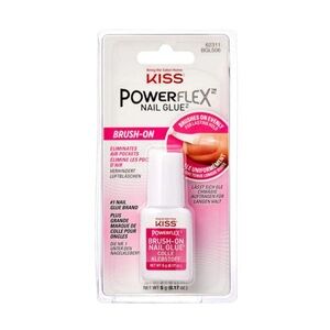 KISS PowerFlex Ultra Hold Brush-On Nail Glue, Net Wt.+a bunch Nail adhesive tabs